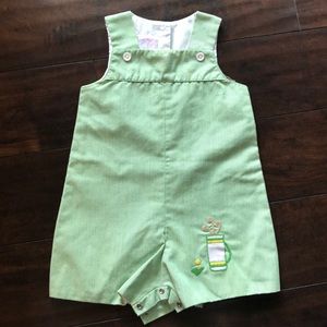 Seersucker Golf Shorts Romper